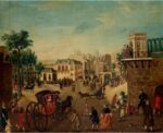 École Française, 1763 – Scène de vie urbaine du XVIIIᵉ siècle