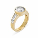 Bague rubis et diamants en or jaune 18 carats - Expertise Paris
