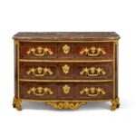 commode d'époque régence en marqueterie et bronzes dorés