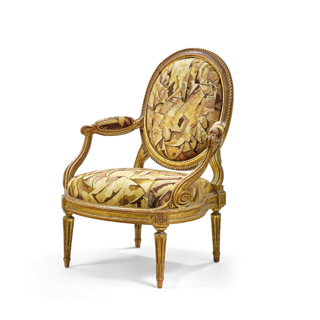 fauteuil chassis epoque louis xvi ansart paris antiquaire 2516