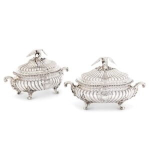 paire de soupieres argent massif ansart paris antiquaire 2839