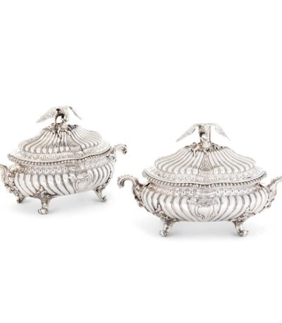 paire de soupieres argent massif ansart paris antiquaire 2839