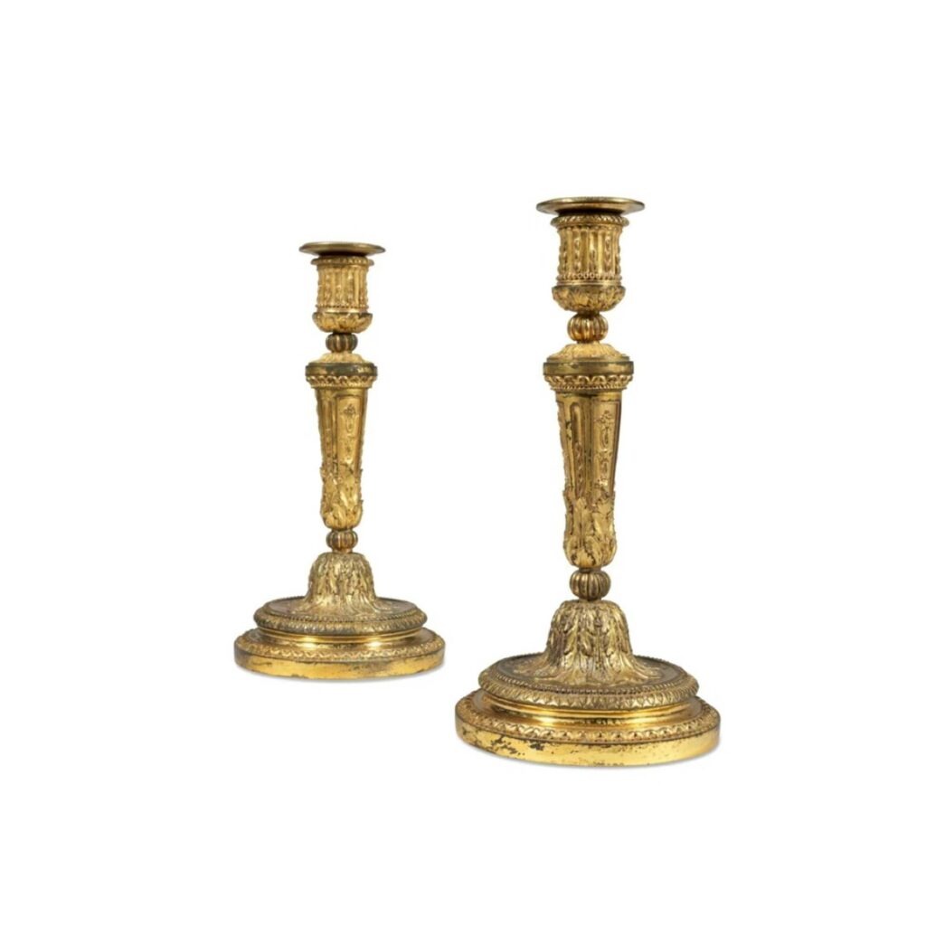 paire flambeaux louis xvi ansart paris antiquaire 2509