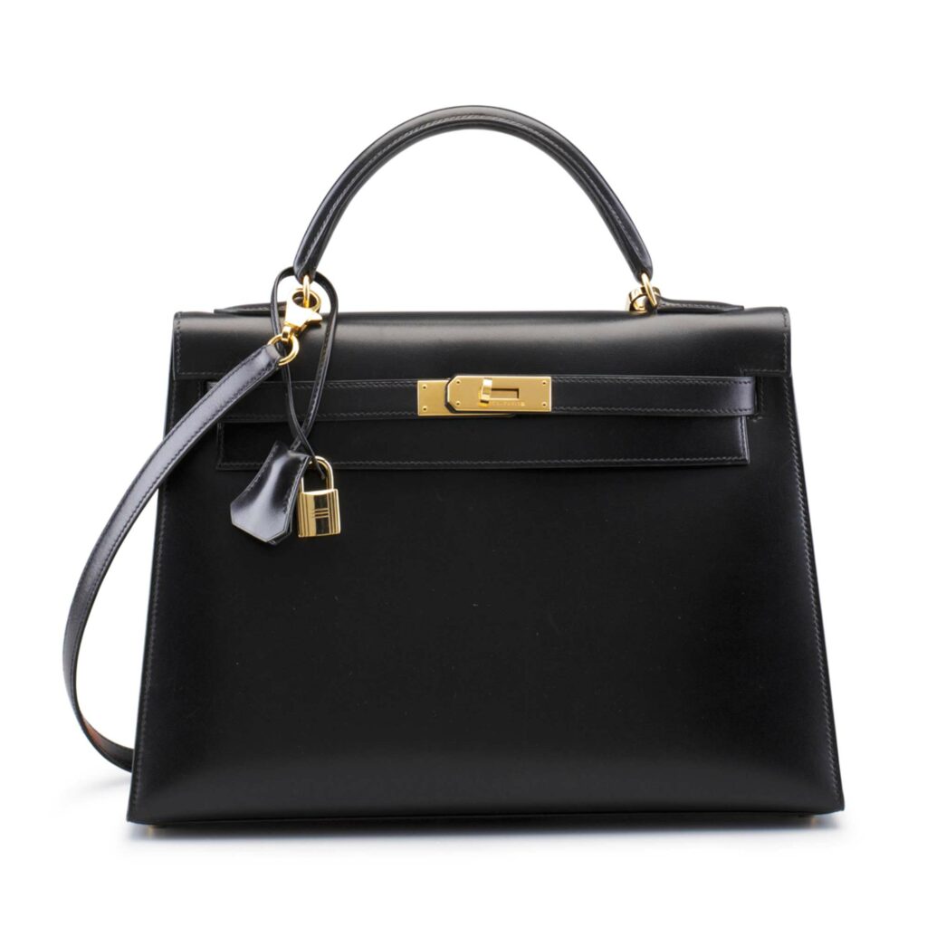 sac hermes kelly noir ansart paris antiquaire - Paris 10e arrondissement