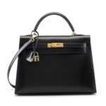 sac hermes kelly noir ansart paris antiquaire - Paris 10e arrondissement