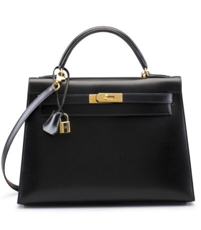 sac hermes kelly noir ansart paris antiquaire - Paris 10e arrondissement