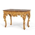 table console régence dorée marbre xviiie siècle antiquité