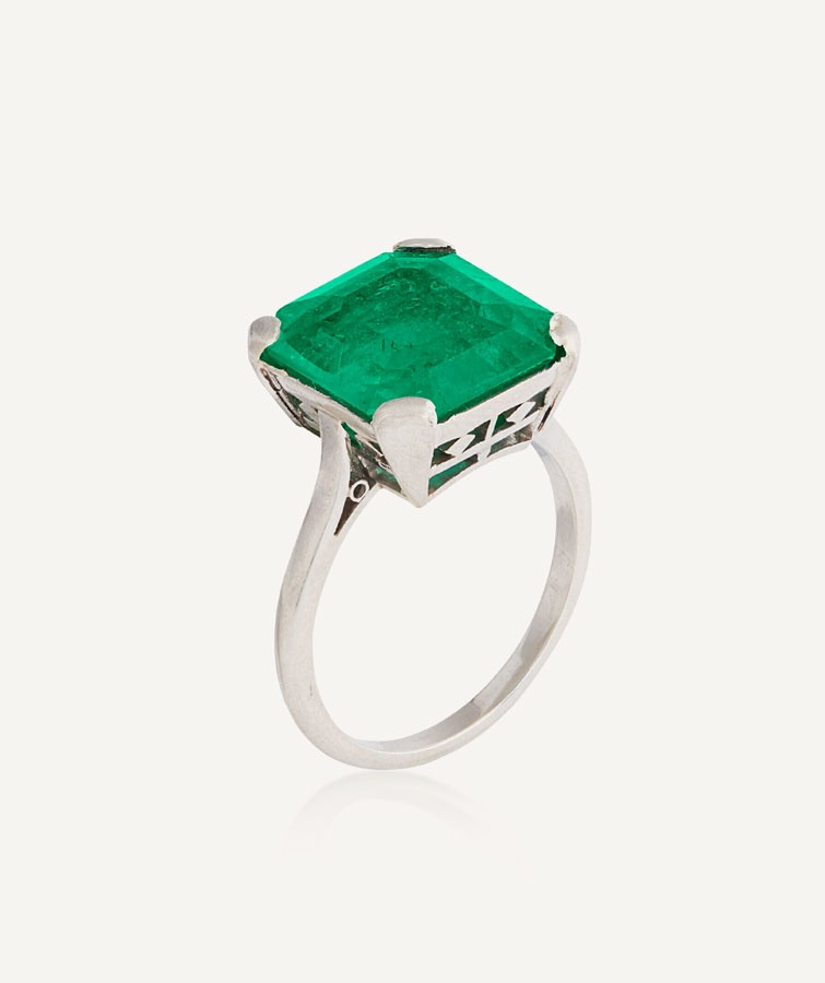 bague émeraude vintage