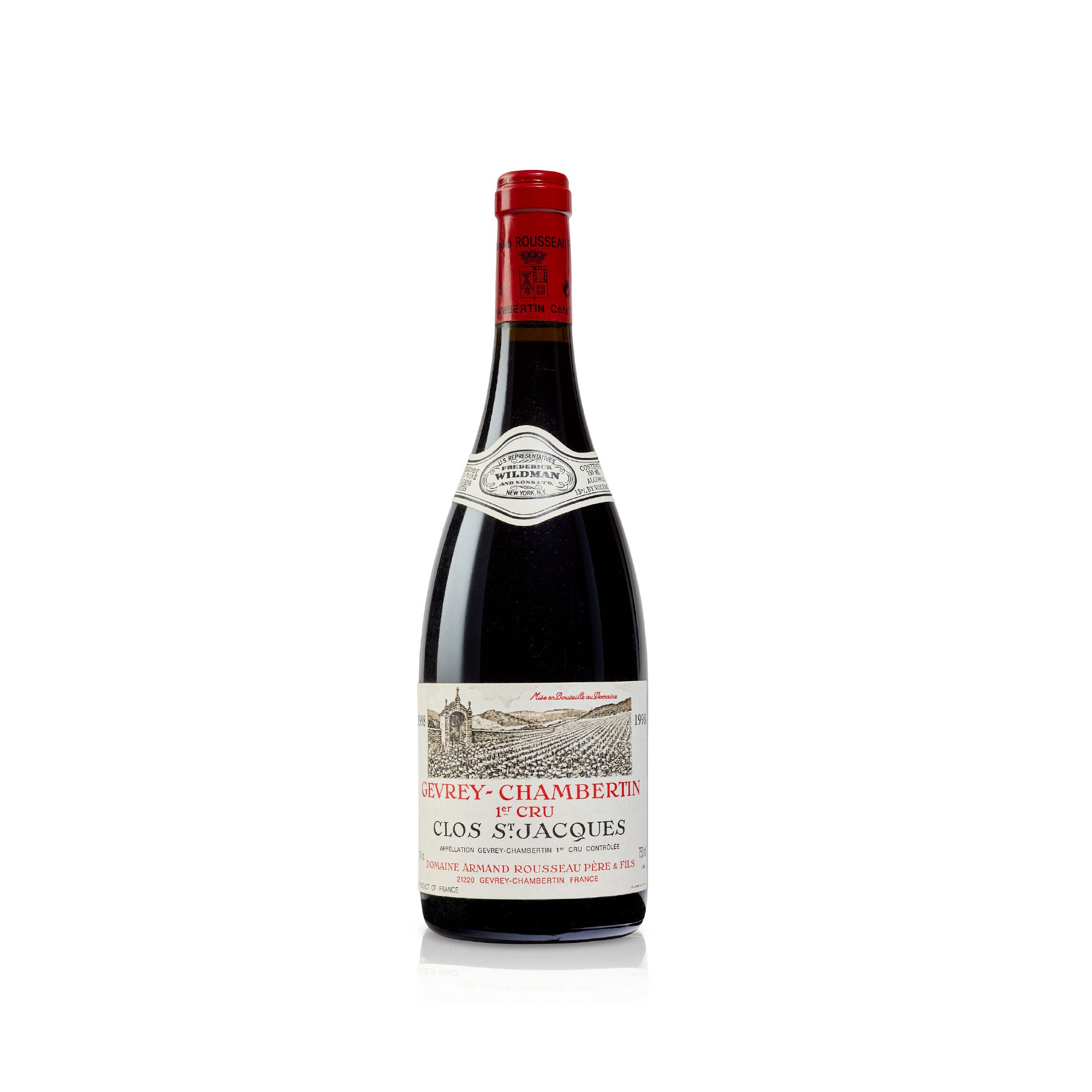 gevrey-chambertin-clos-st-jacques-domaine-armand-rousseau-ansart-paris-antiquaire-2347 Bouteille de vin Gevrey Chambertin Clos Saint Jacques – Image 1