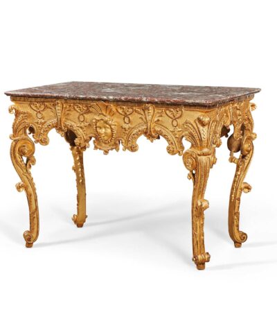 table console régence dorée marbre xviiie siècle antiquité